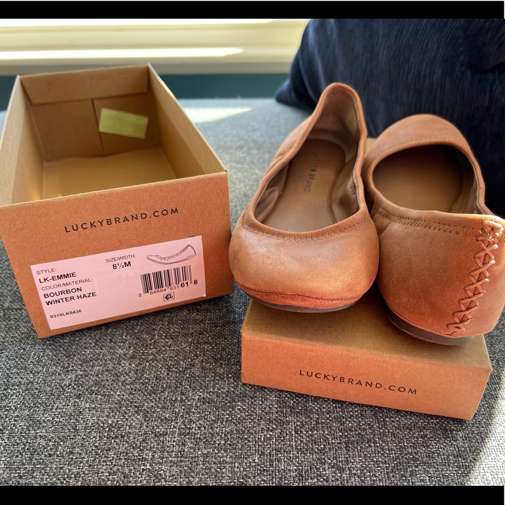 Lucky Brand Emmie ballet flats Bourbon Winter Haze Size 8.5